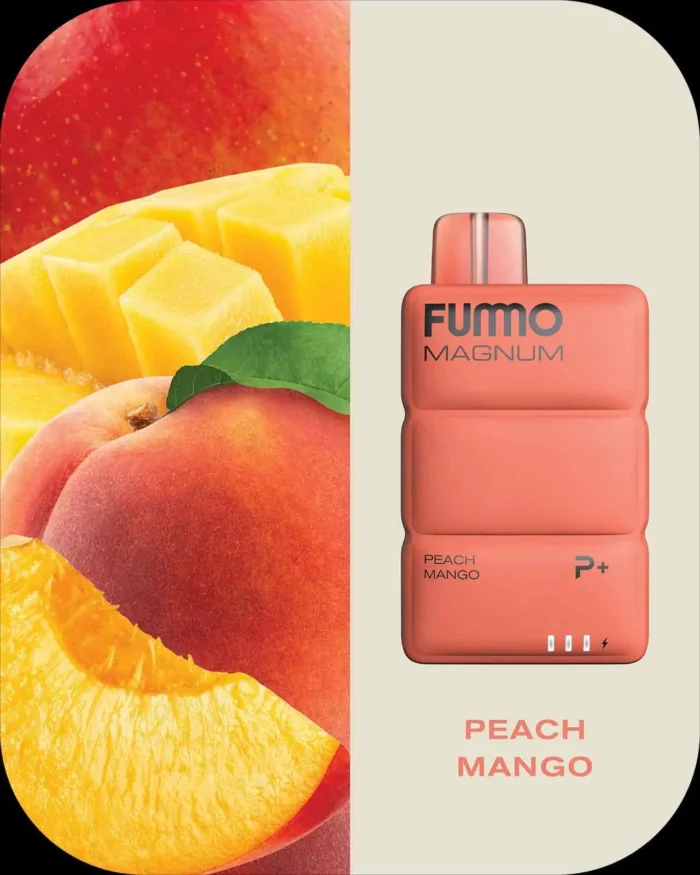 FUMMO Magnum 8000 Puffs IN UAE; Peach Mango; VAPE AREA UAE;