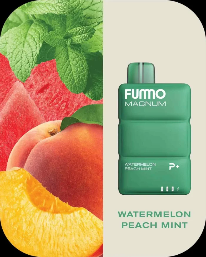 FUMMO Magnum 8000 Puffs IN UAE; Watermelon Peach Mint; VAPE AREA UAE;